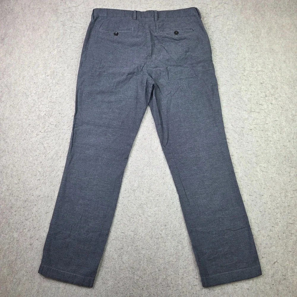 Banana Republic Mens Kentfield Pant 32x30 Grey Flat Front Stretch Chino Trousers